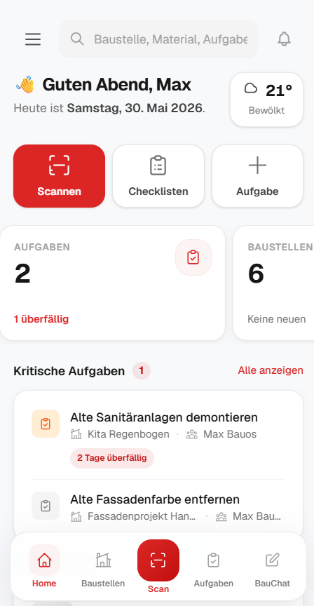 Echtzeit-Überblick in BauOS